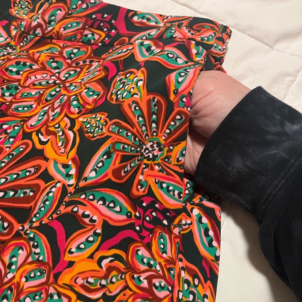 Women’s J.Crew High Waist Jamie Pant Floral Print Size 8 Ankle With Pockets - Picture 6 of 11